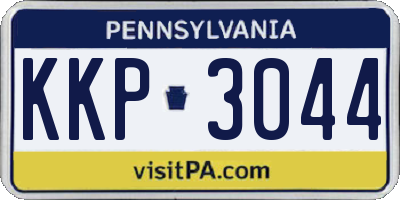 PA license plate KKP3044