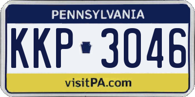PA license plate KKP3046