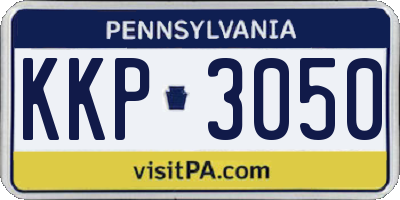 PA license plate KKP3050