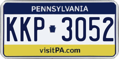 PA license plate KKP3052
