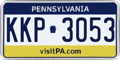 PA license plate KKP3053