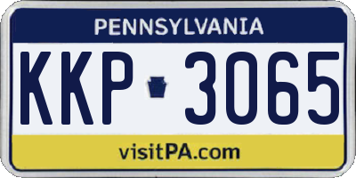 PA license plate KKP3065