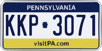 PA license plate KKP3071
