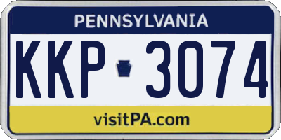 PA license plate KKP3074
