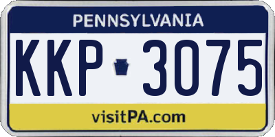 PA license plate KKP3075