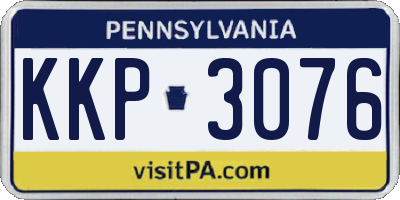 PA license plate KKP3076