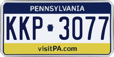 PA license plate KKP3077