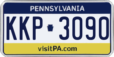 PA license plate KKP3090