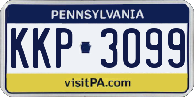 PA license plate KKP3099