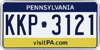 PA license plate KKP3121