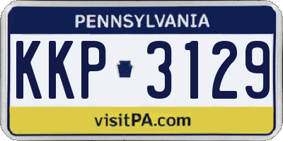 PA license plate KKP3129