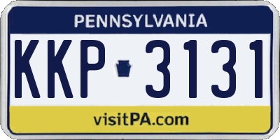 PA license plate KKP3131