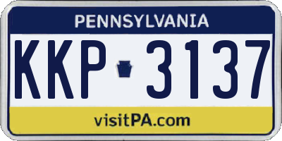 PA license plate KKP3137