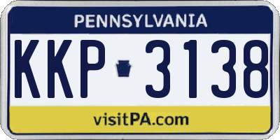 PA license plate KKP3138