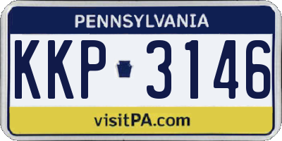 PA license plate KKP3146