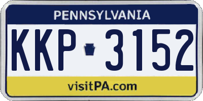 PA license plate KKP3152