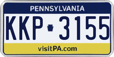 PA license plate KKP3155