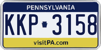 PA license plate KKP3158