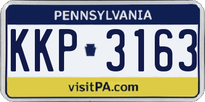 PA license plate KKP3163