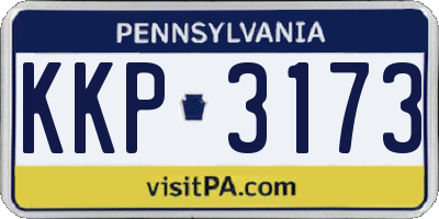 PA license plate KKP3173