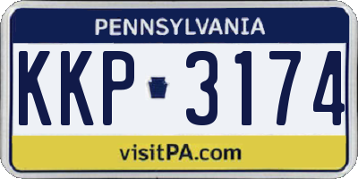PA license plate KKP3174