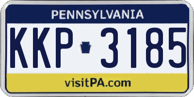 PA license plate KKP3185