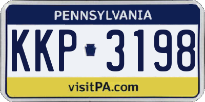 PA license plate KKP3198