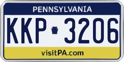 PA license plate KKP3206