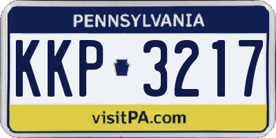 PA license plate KKP3217