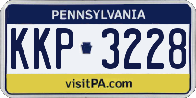 PA license plate KKP3228