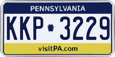 PA license plate KKP3229