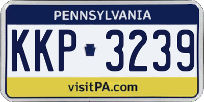 PA license plate KKP3239