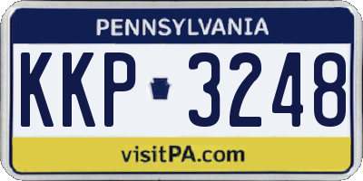 PA license plate KKP3248