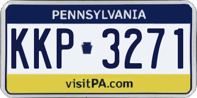 PA license plate KKP3271