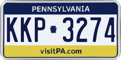 PA license plate KKP3274