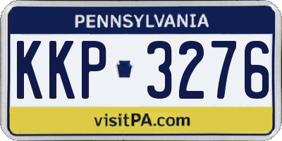 PA license plate KKP3276