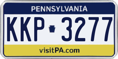 PA license plate KKP3277