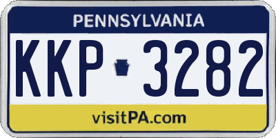 PA license plate KKP3282