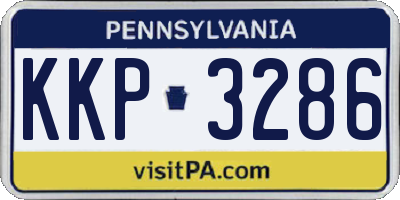 PA license plate KKP3286