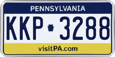 PA license plate KKP3288