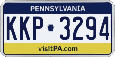 PA license plate KKP3294