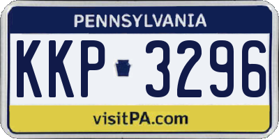 PA license plate KKP3296