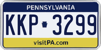 PA license plate KKP3299