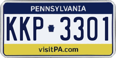 PA license plate KKP3301