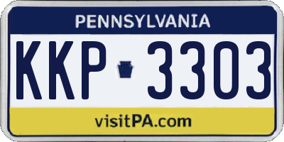 PA license plate KKP3303