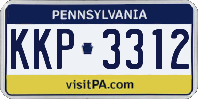 PA license plate KKP3312