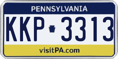PA license plate KKP3313