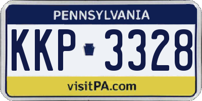 PA license plate KKP3328