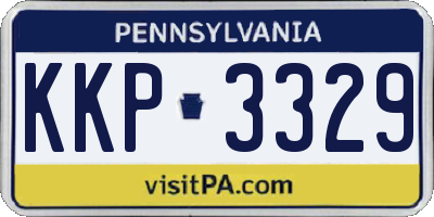 PA license plate KKP3329