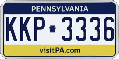 PA license plate KKP3336